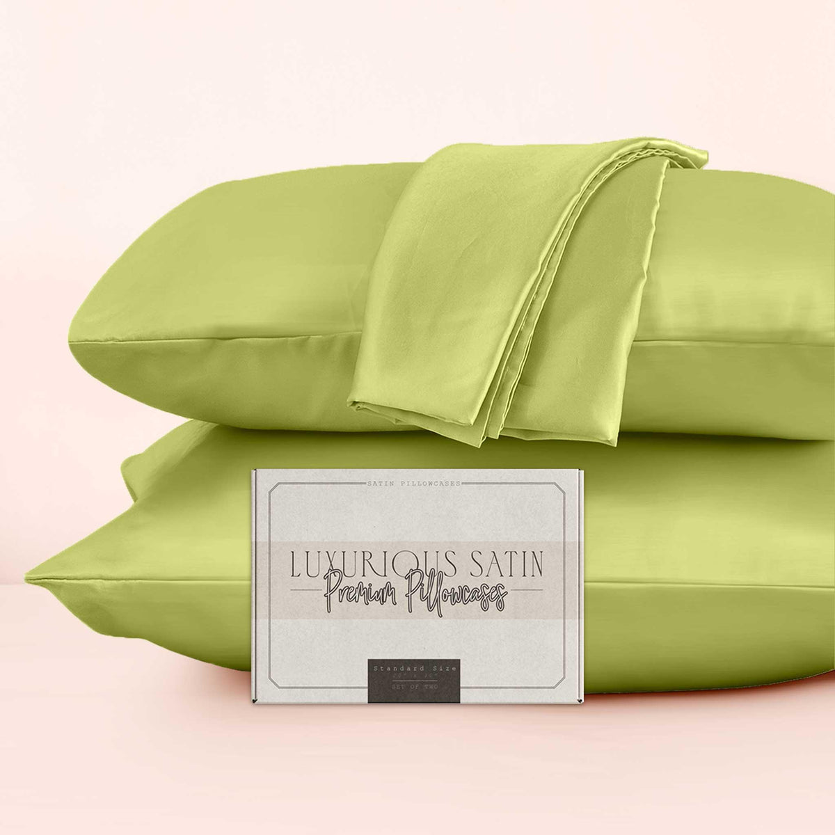 Elegant Comfort Set of 2 - Satin Pillowcases