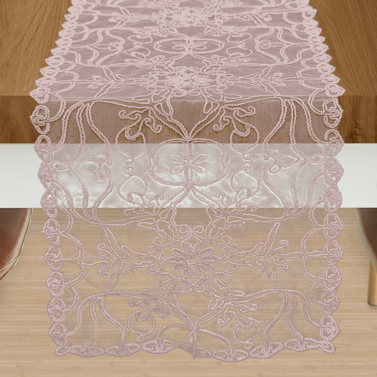 Elegant Comfort Embroidery Ingrid Table Runner