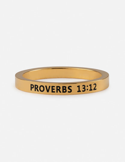 Elevated Faith Proverbs 13:12 Ring