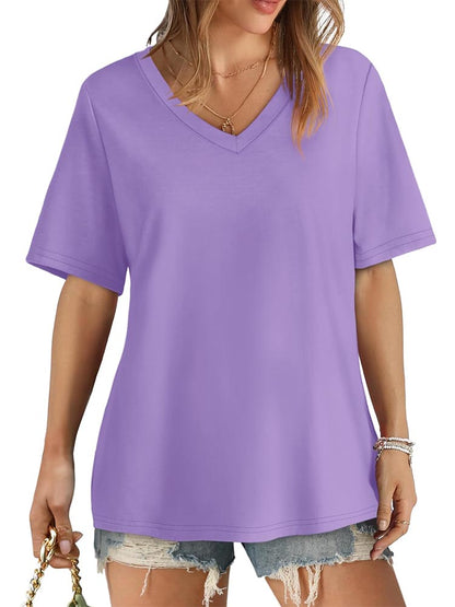 Womens V Neck Short Sleeve T Shirts