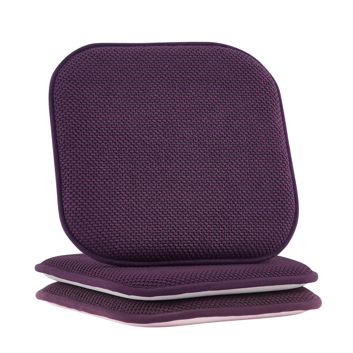 Elegant Comfort 2 Pack Textured Chair Cushion Covers - Skid-Proof Rubber Backing