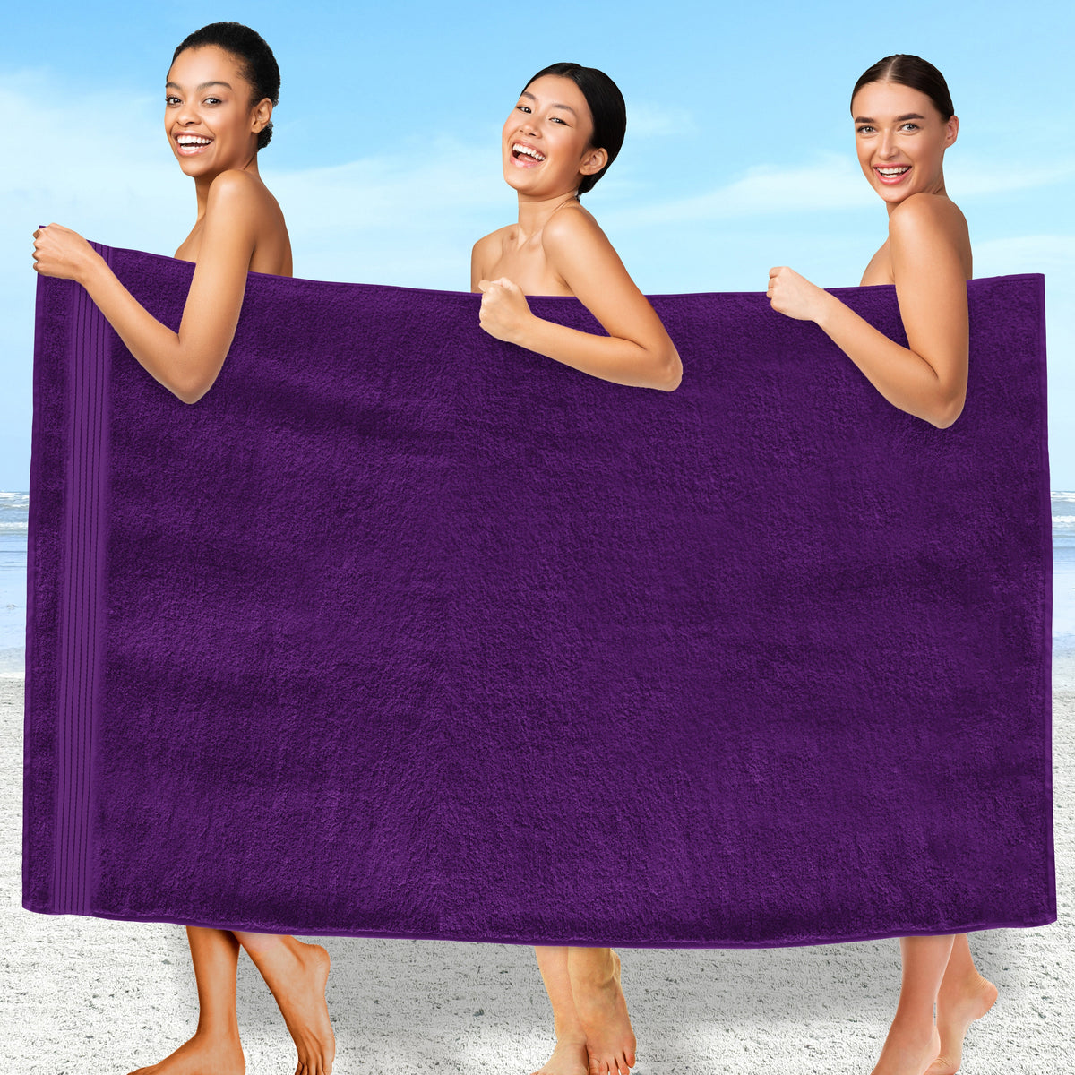 Elegant Comfort 1 Piece Premium Turkish Cotton Oversized Bath Sheet Towel 40 x 80 Inch