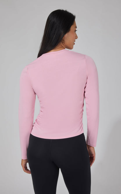 90 Degree by Reflex 2 PK Side Ruched Long Sleeve Top