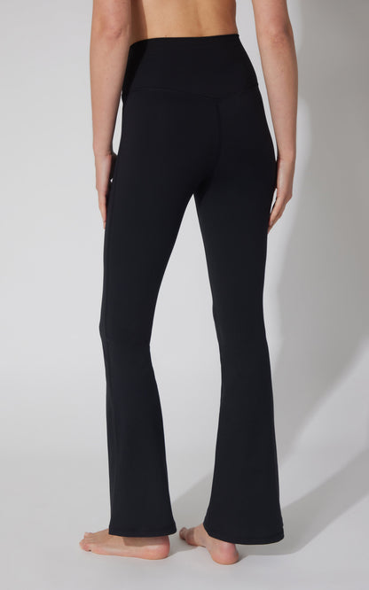 90 Degree by Reflex Lux Madison Crossover Elastic Free Waist 31 1/2 inch Flare Leg Pant