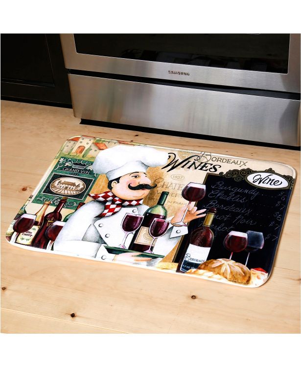 Comfort Cushion Anti-Fatigue Kitchen Mats (2-Pack) (Vino Chef)