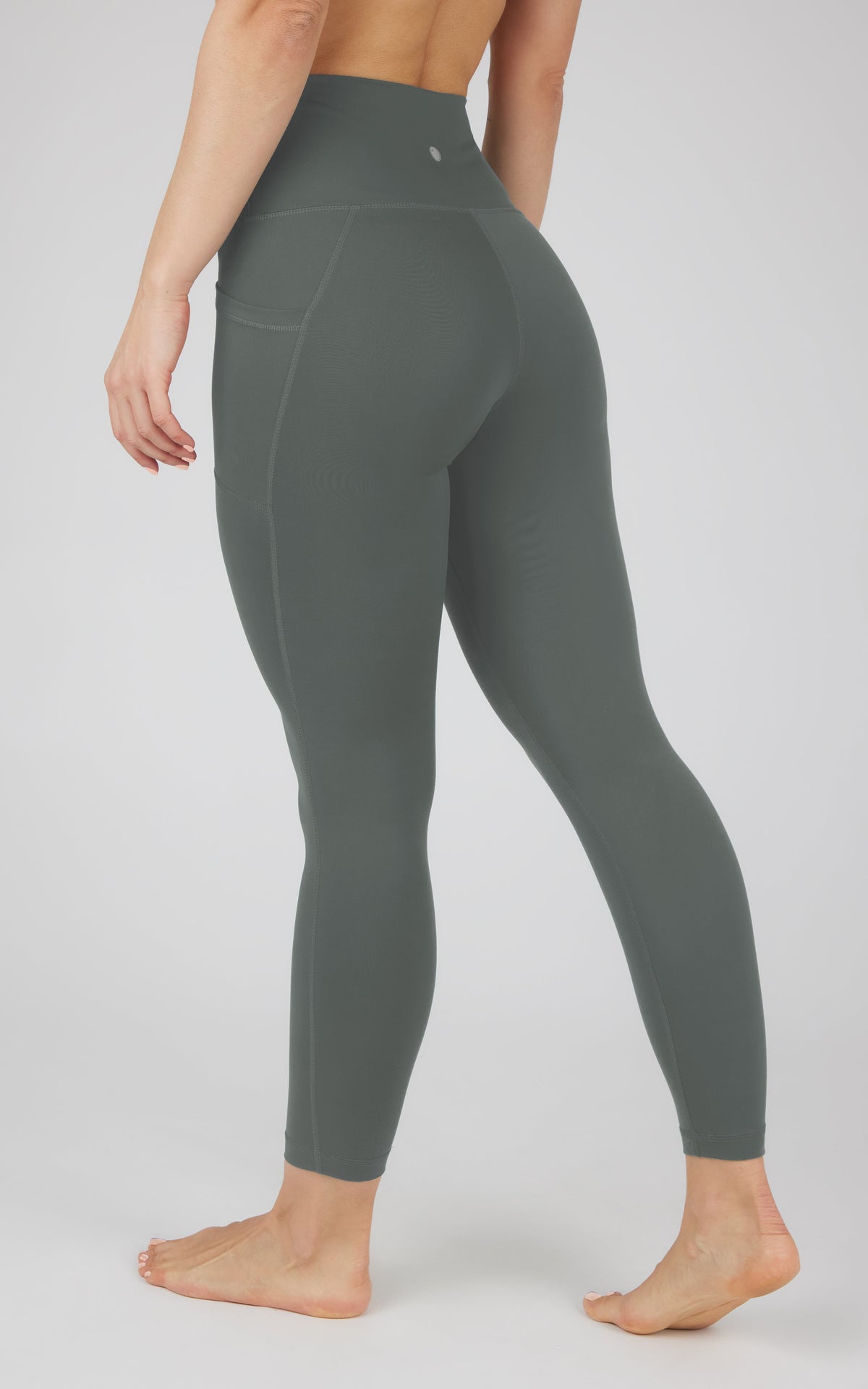 90 Degree by Reflex Lux Elastic Free High Waist Side Pocket 7/8 Ankle
