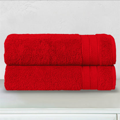 Elegant Comfort 2-Piece Turkish Cotton Three Line Popcorn Bath Towel Set, 27 x 54 inch