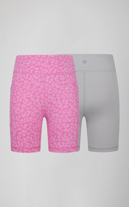 90 Degree by Reflex Girls 2 PK Interlock Side Pocket + Basic Bike Short