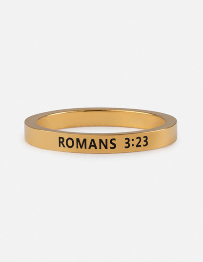 Elevated Faith Romans 3:23 Ring