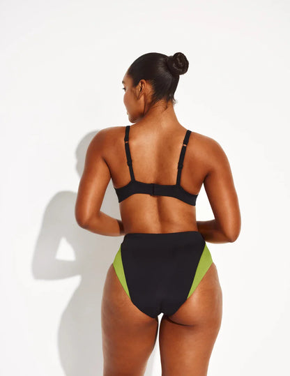 Ruched Deep V Bikini Top