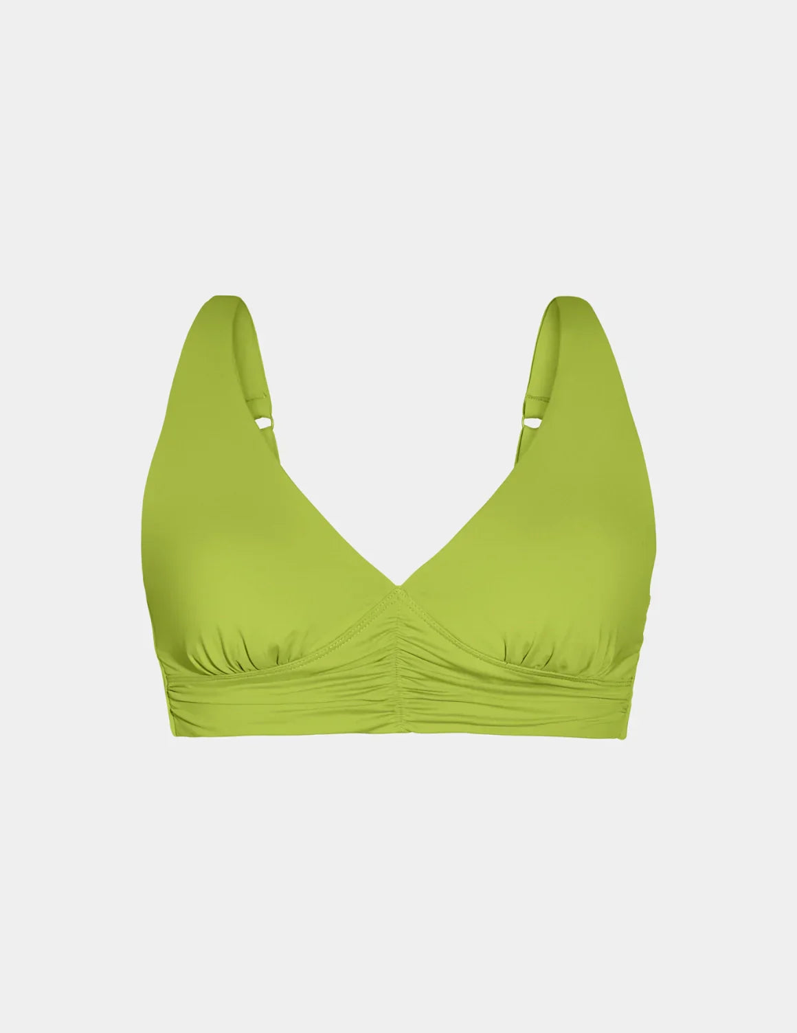Ruched Deep V Bikini Top
