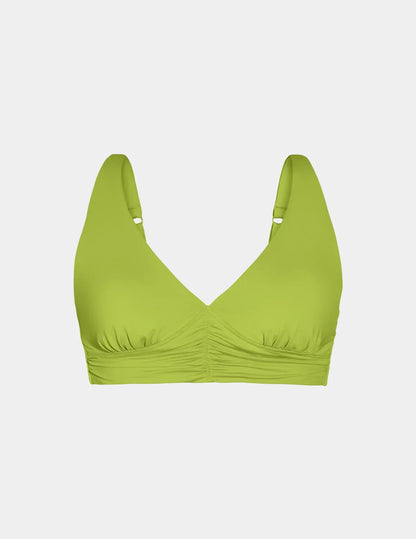 Ruched Deep V Bikini Top - Last Call
