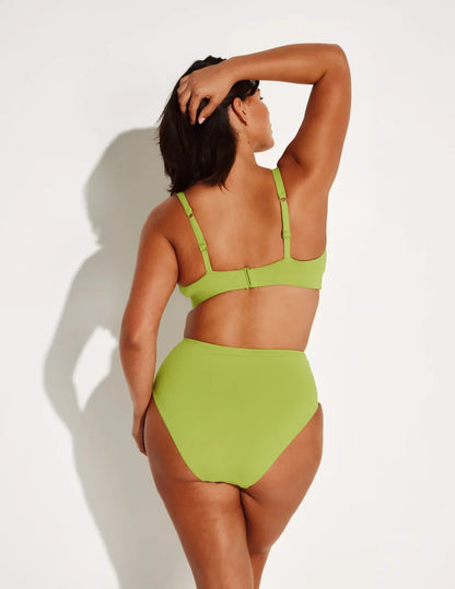 Ruched Deep V Bikini Top