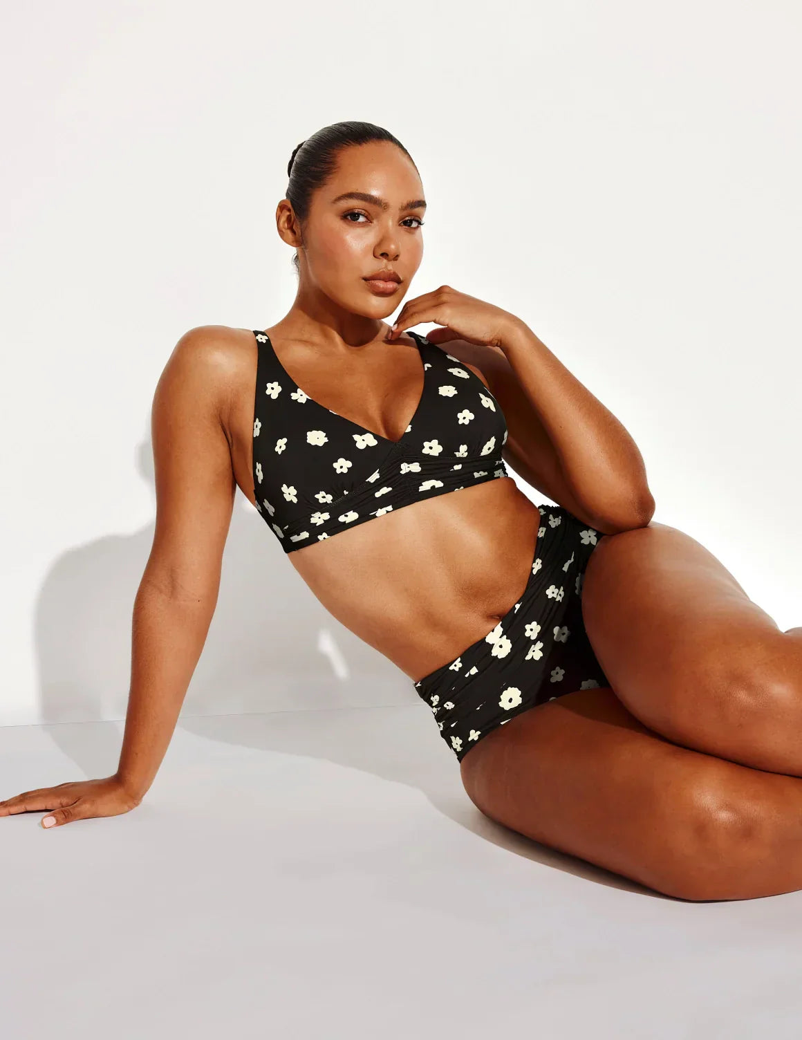 Ruched Deep V Bikini Top - Last Call