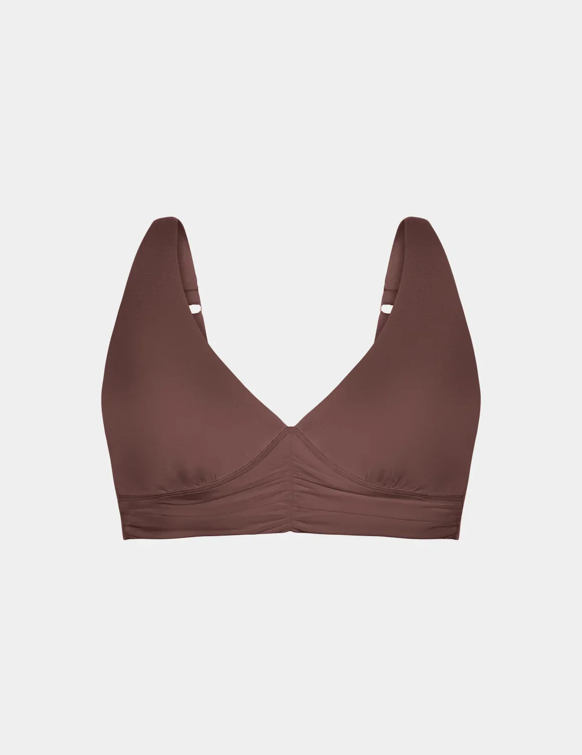 Ruched Deep V Bikini Top