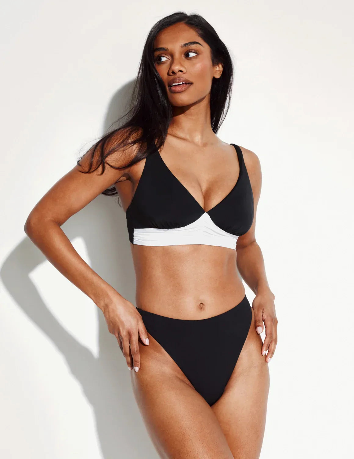 Ruched Deep V Bikini Top - Last Call