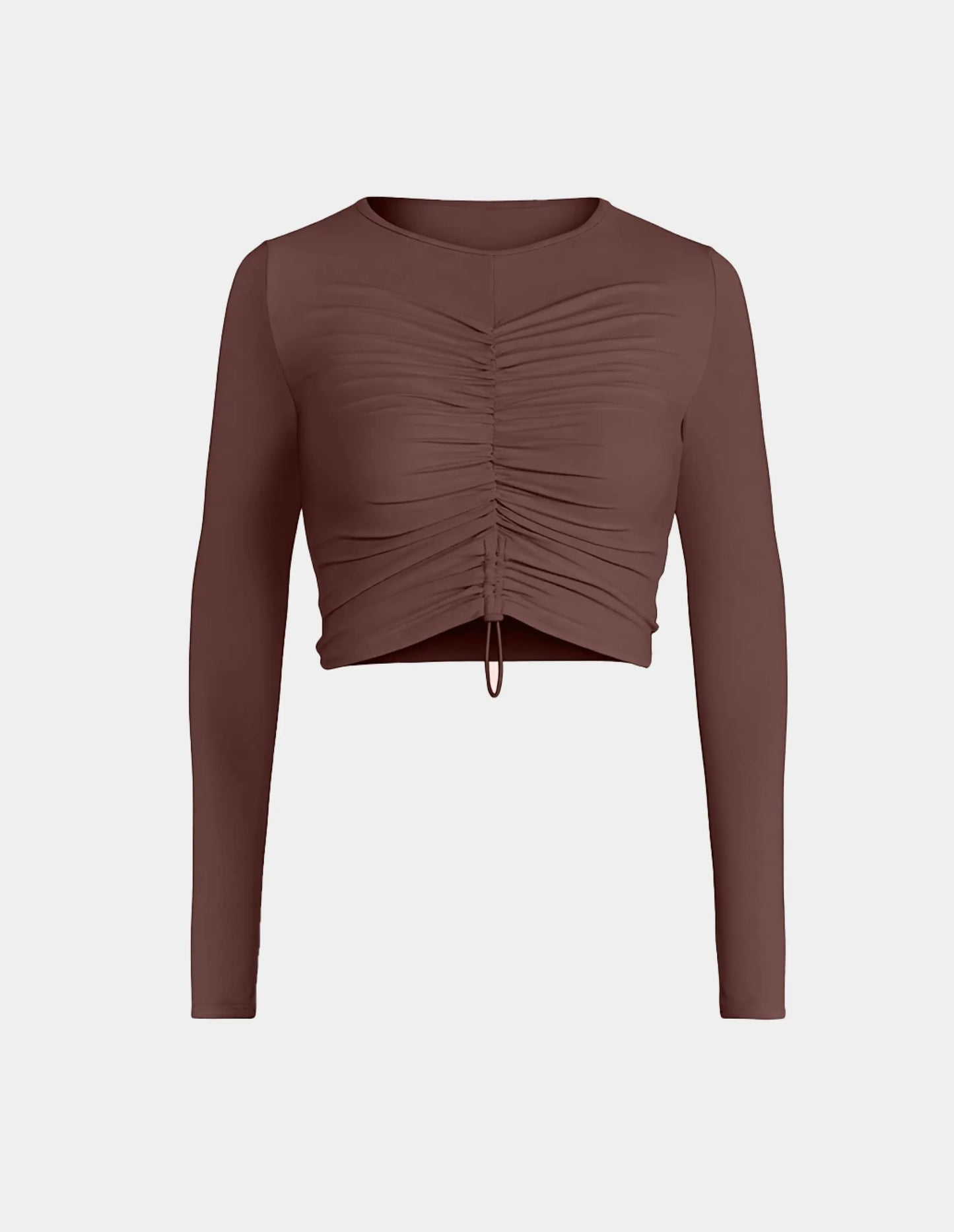 Ruched Long Sleeve Swim Top