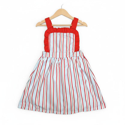 All-American Stripes Dress with Ruffles