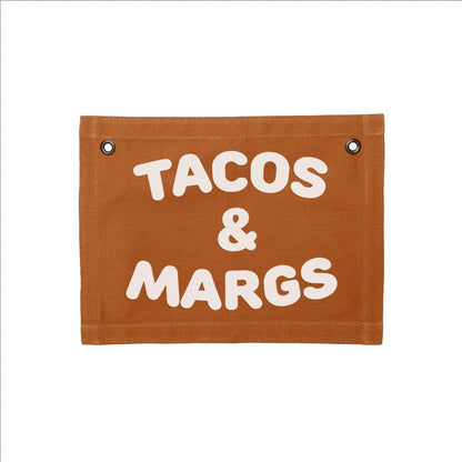 Frankie Jean Tacos & Margs Small Canvas Flag