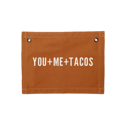 Frankie Jean You+Me+Tacos Small Canvas Flag