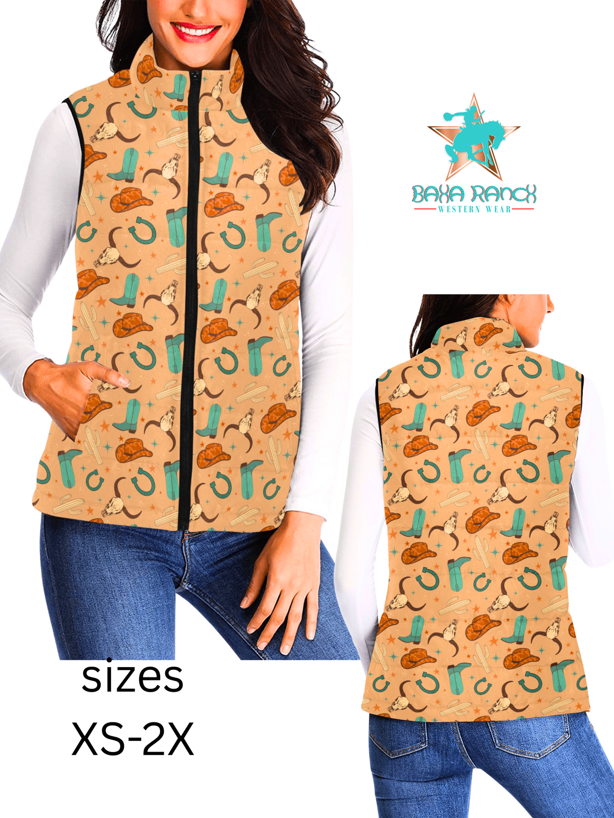 Baha Ranch Totally Western Women's Western Puffy Vest