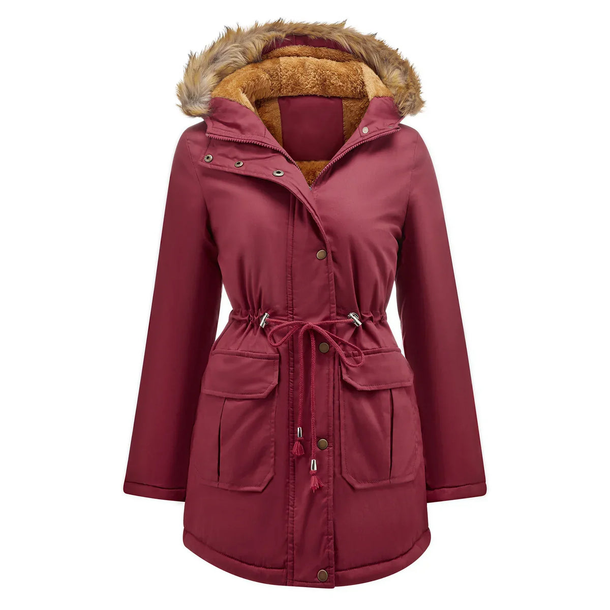 Women's Plush Winter Parka Coat