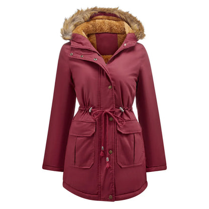 Women's Plush Winter Parka Coat
