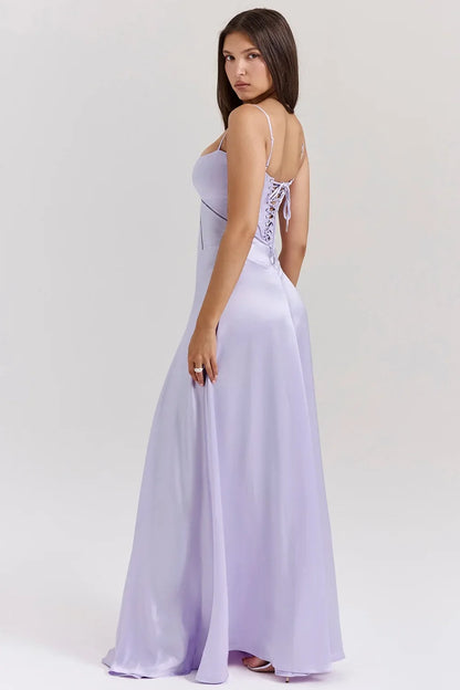 Women's new sexy slip dress slim backless dress long evening dress for women