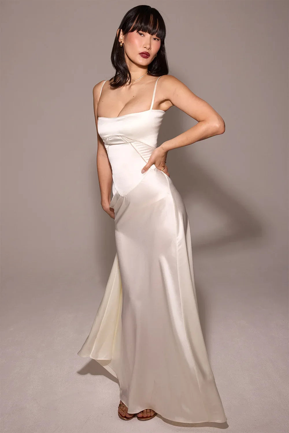 Women's new sexy slip dress slim backless dress long evening dress for women