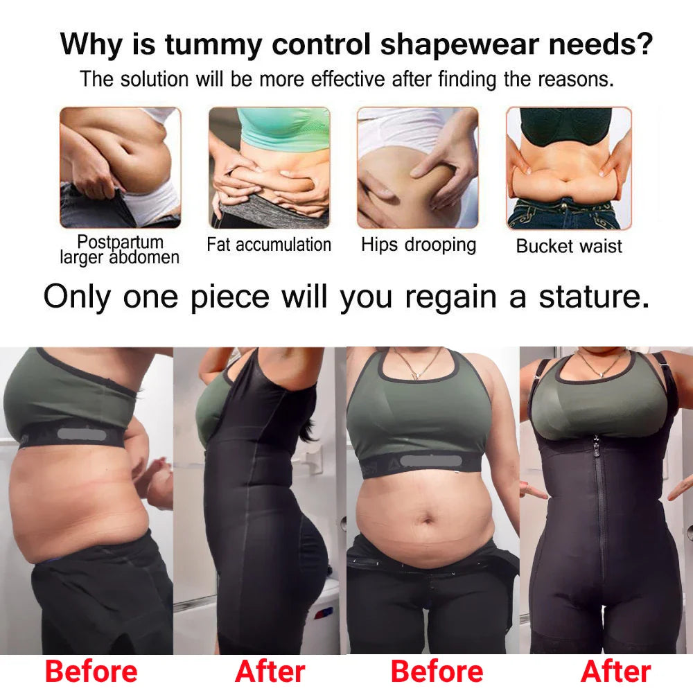 Straps Full Body Shaper Tummy Slimming Postpartum Stage 3 Girdle Push Up Butt Lifter Shapewear