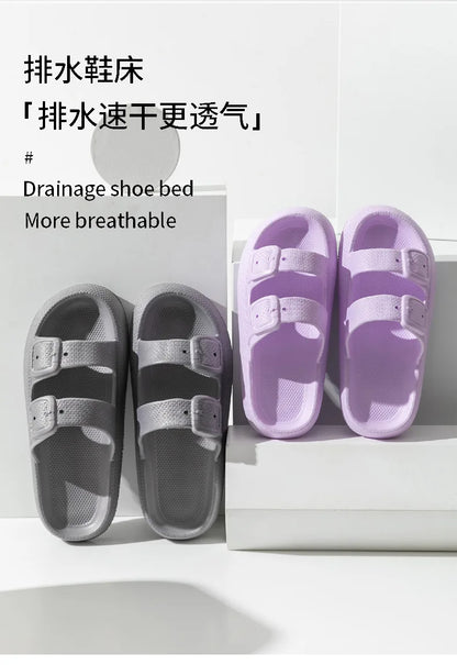 Comwarm New Women's Platform Slippers Outdoor Women's Sandals With Adjustable Buckle Summer Eva Soft Light Women Beach Slippers 2026