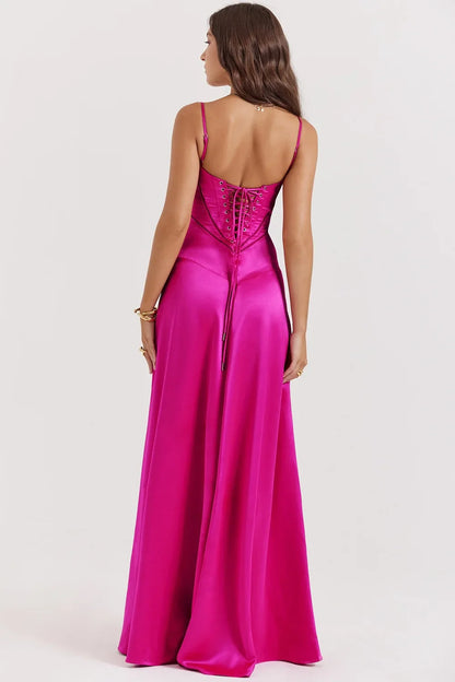 Women's new sexy slip dress slim backless dress long evening dress for women
