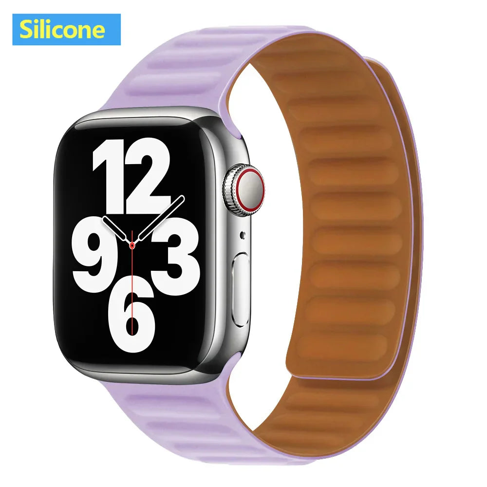 Apple Watch Leather Band - Premium Magnetic Loop Strap