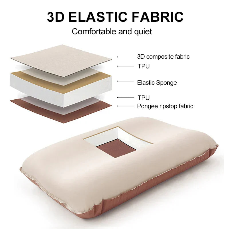 3D Ultralight Self-Inflating Camping Pillow