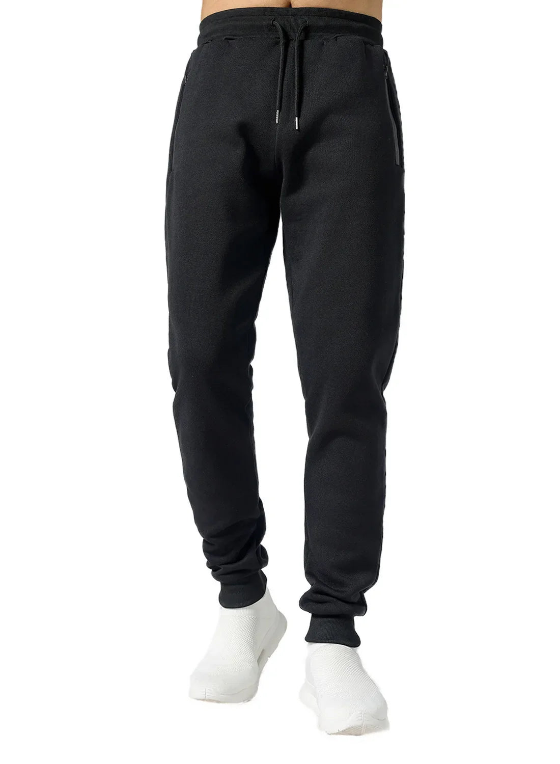 new Sweatpants Streetwear Trousers Men Pants Solid color Drawstring Zipper Pockets Cargo Pants Men Overalls Running pants