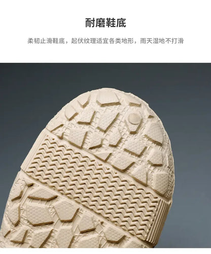 Summer Men's Outdoor Hollow Sandals Flat Bottom Non Slip Women's Garden Beach Breathable Soft Bottom Sneakers Large Sandals