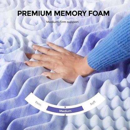 7-Zone Cooling Gel Memory Foam Mattress Topper