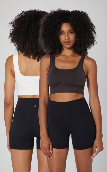 90 Degree by Reflex 2 PK Stonewash Seamless Bra Tank