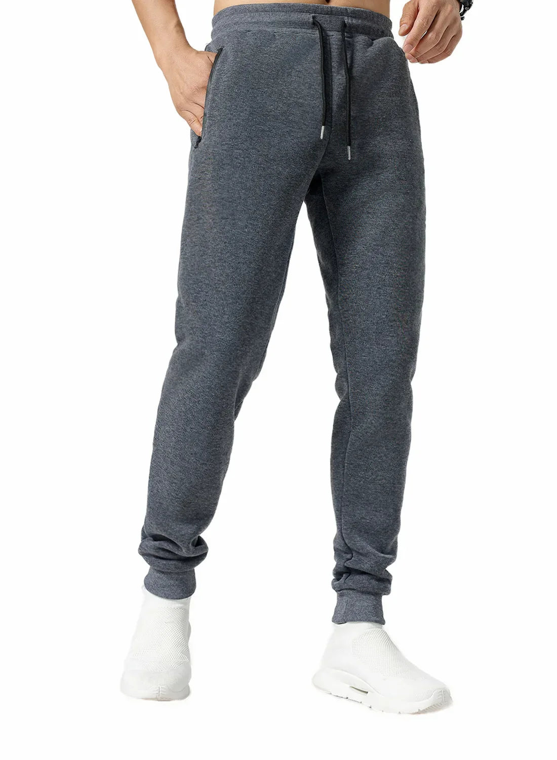 new Sweatpants Streetwear Trousers Men Pants Solid color Drawstring Zipper Pockets Cargo Pants Men Overalls Running pants
