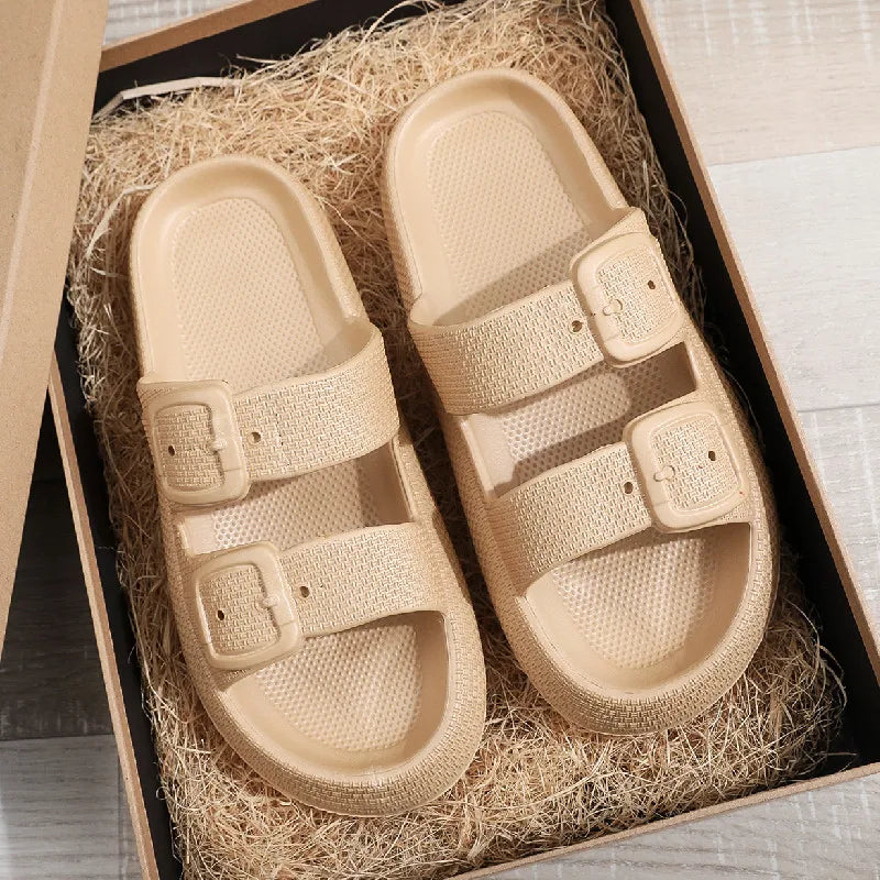 Comwarm New Women's Platform Slippers Outdoor Women's Sandals With Adjustable Buckle Summer Eva Soft Light Women Beach Slippers 2026