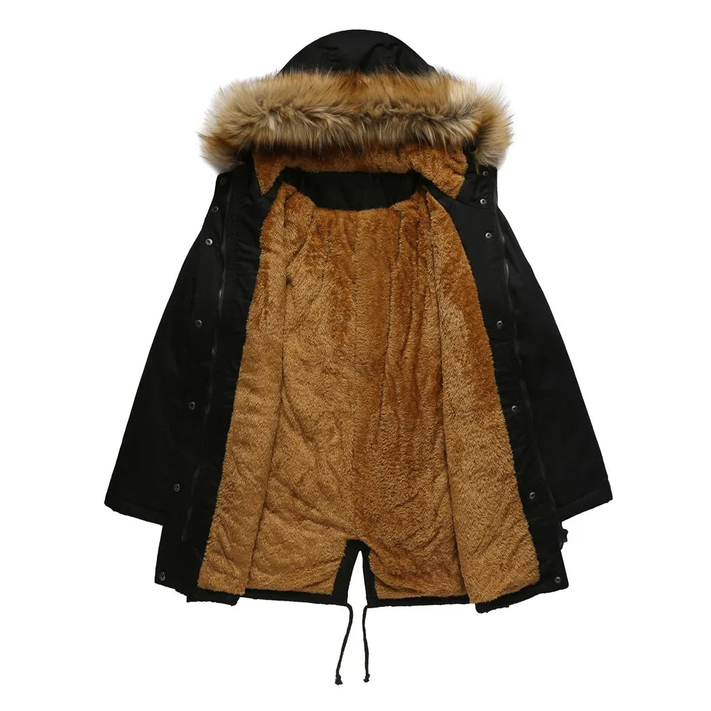 Women's Plush Winter Parka Coat