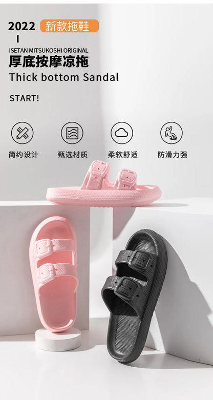 Comwarm New Women's Platform Slippers Outdoor Women's Sandals With Adjustable Buckle Summer Eva Soft Light Women Beach Slippers 2026