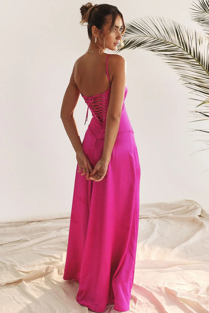Women's new sexy slip dress slim backless dress long evening dress for women