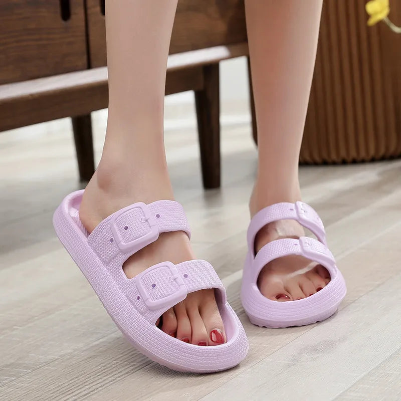Comwarm New Women's Platform Slippers Outdoor Women's Sandals With Adjustable Buckle Summer Eva Soft Light Women Beach Slippers 2026