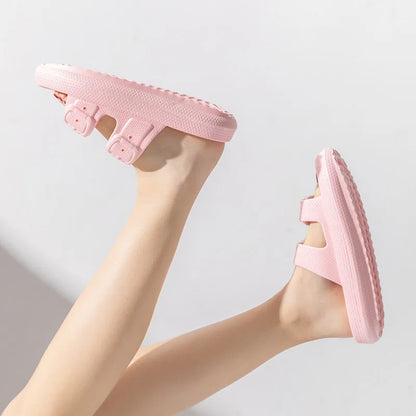 Comwarm New Women's Platform Slippers Outdoor Women's Sandals With Adjustable Buckle Summer Eva Soft Light Women Beach Slippers 2026
