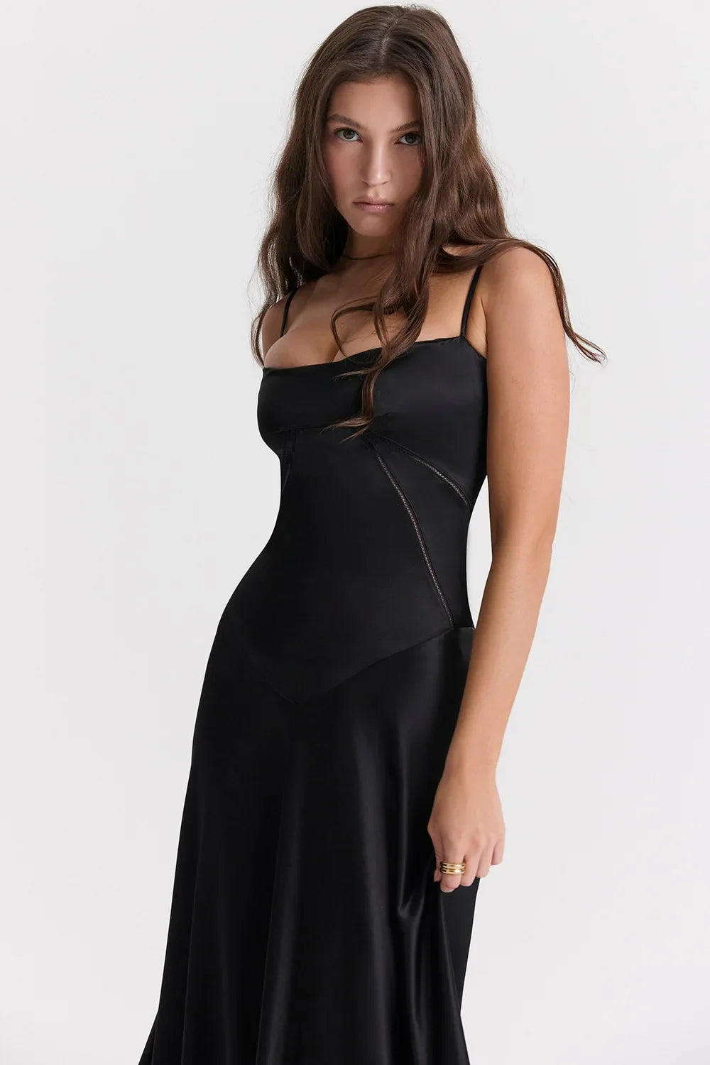 Women's new sexy slip dress slim backless dress long evening dress for women