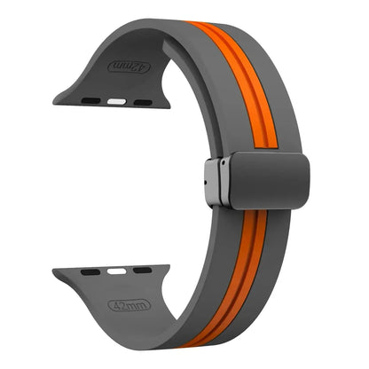 Apple Watch Silicone Strap - Durable Magnetic Closure Design