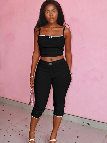 Casual 2 Pcs Sets  Summer Women Outfits Streetwear Sport