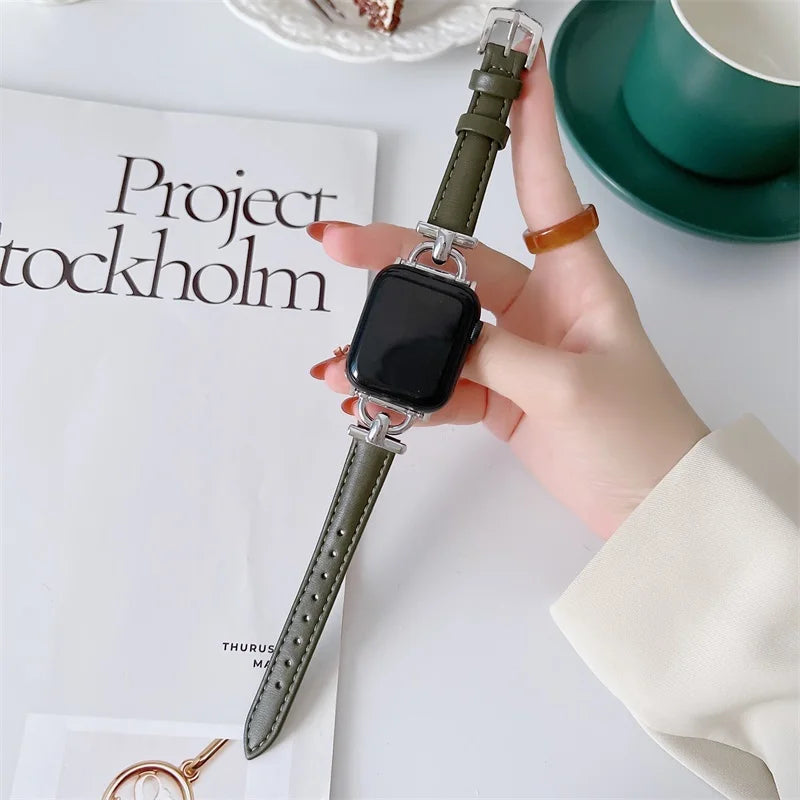 Apple Watch Genuine Leather Strap - Classic Durable Design