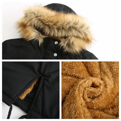 Women's Plush Winter Parka Coat